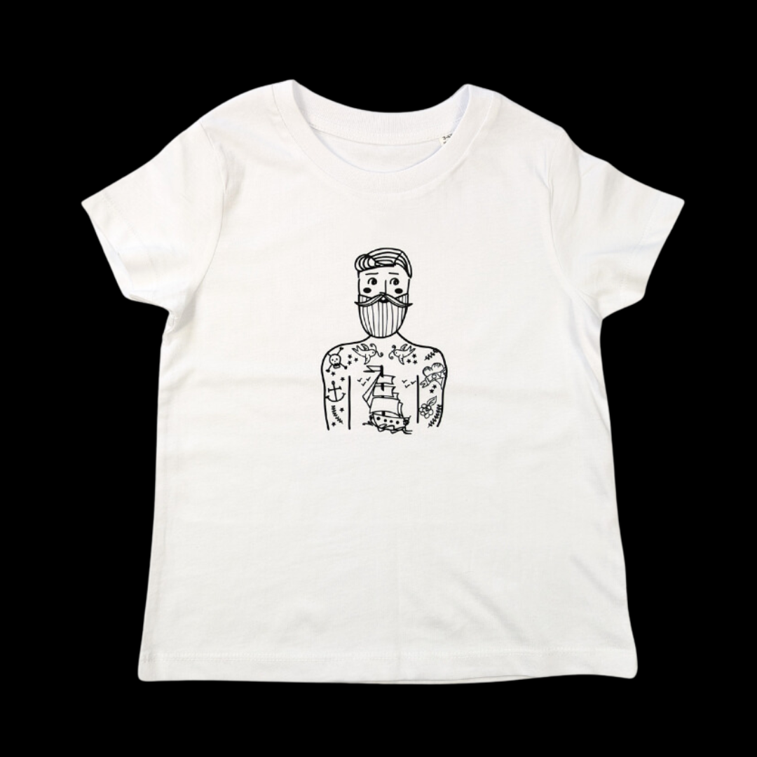 Hipster Sailor - Organic Printed T-Shirt