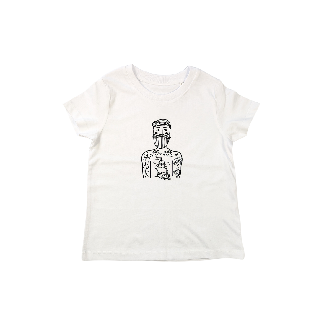 Hipster Sailor - Organic Printed T-Shirt